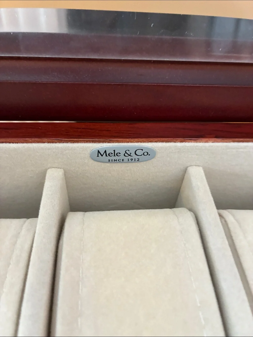 Mele & Co Men's Watch Display Box in Cherry Red